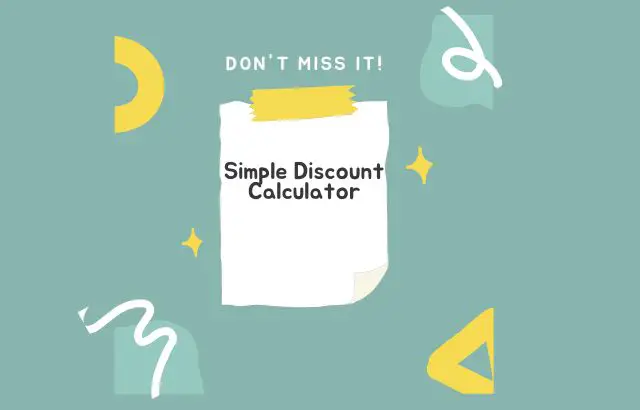 Simple Discount Calculator