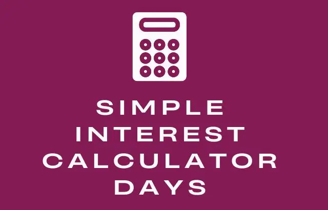 Simple Interest Calculator Days