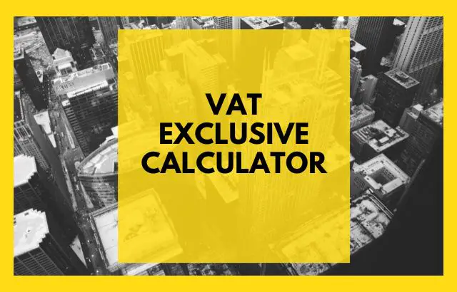 Vat Exclusive Calculator