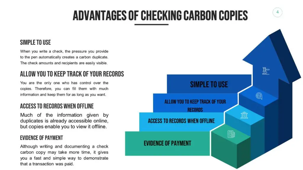 Advantages of checking carbon copies