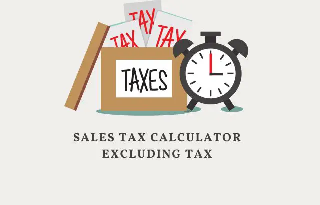 Sales Tax Calculator Excluding Tax